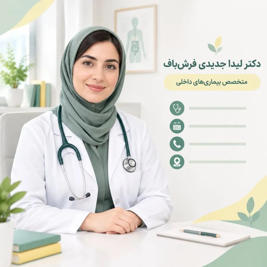 دکتر لیدا جدیری فرشباف متخصص بیماریهای داخلی, دکترای پزشکی